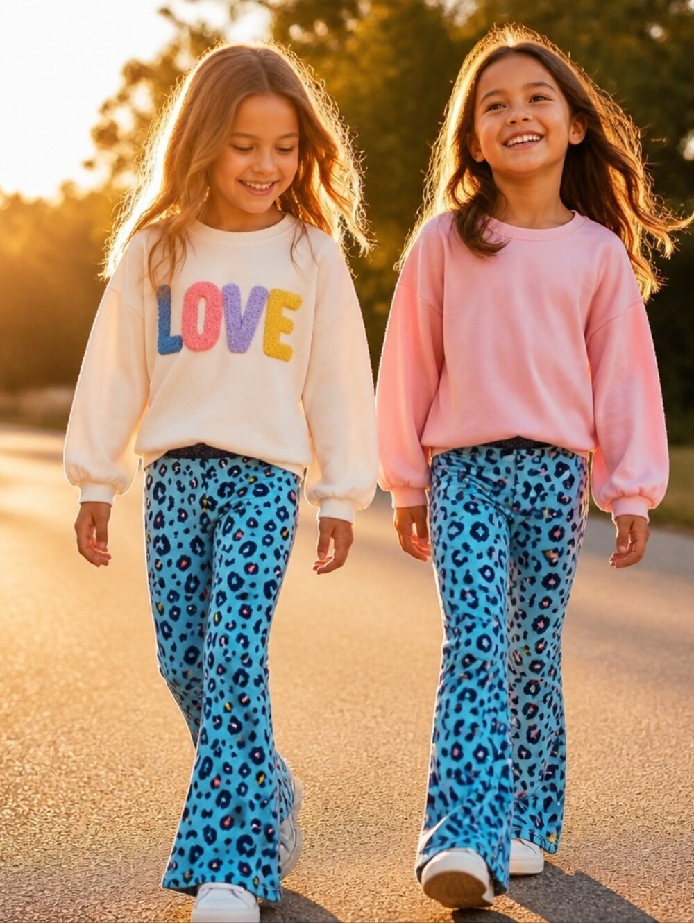 Garanimals Blue Leopard Print Flare Leggings